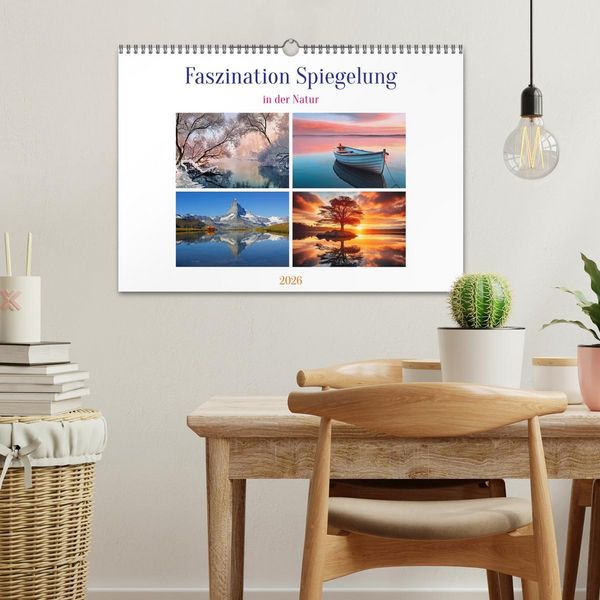 Produktbild: Faszination Spiegelung - in der Natur (Wandkalender 2026 DIN A3 quer), CALVENDO Monatskalender