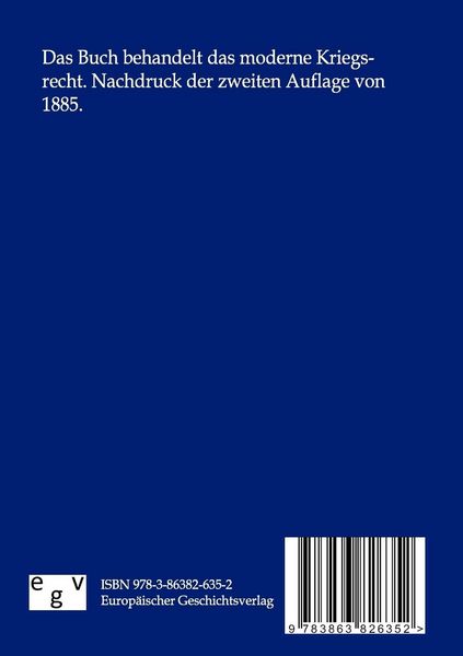 Produktbild: Das moderne Kriegsrecht der zivilisierten Staatenwelt