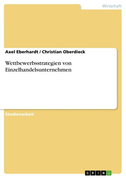 Produktbild: Wettbewerbsstrategien von Einzelhandelsunternehmen