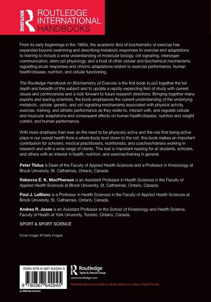 Produktbild: The Routledge Handbook on Biochemistry of Exercise