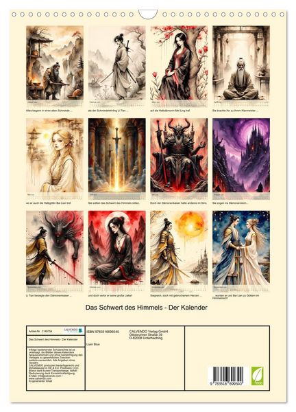 Produktbild: Das Schwert des Himmels - Der Kalender (Wandkalender 2026 DIN A3 hoch), CALVENDO Monatskalender