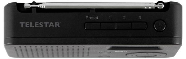 Produktbild: Telestar TELESTAR TOP 100 Schwarz Akku-Radio DAB+, UKW Bluetooth&reg;, USB Akku-Ladefunktion, wiederaufladbar, Weckfunktion Schwarz