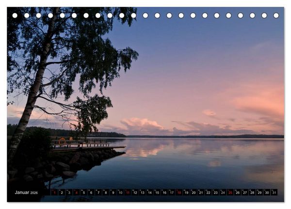 Produktbild: FINNLAND &ndash; Traumhafte Landschaften (CH - Version) (Tischkalender 2026 DIN A5 quer), CALVENDO Monatskalender