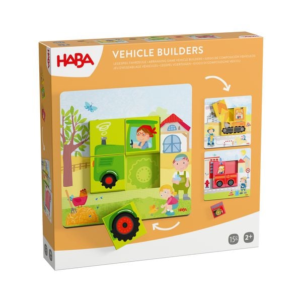 Produktbild: HABA 2012390001 - Legespiel Fahrzeuge, 15-teilig, Holz