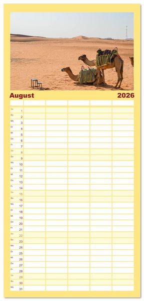 Produktbild: Familienplaner 2026 - Wundervolles Dubai mit 5 Spalten (Wandkalender, 21 x 45 cm) CALVENDO