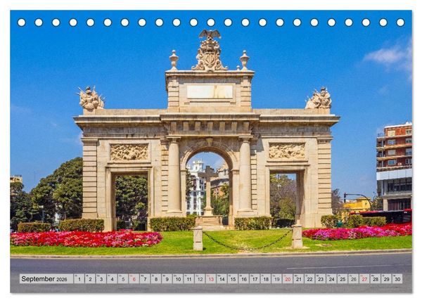 Produktbild: Zauberhaftes Valencia (Tischkalender 2026 DIN A5 quer), CALVENDO Monatskalender