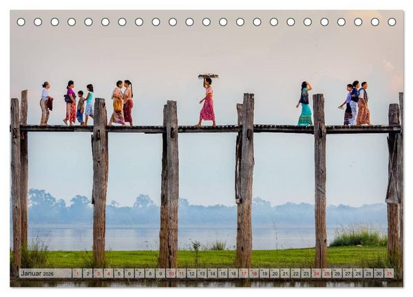 Produktbild: Myanmar - Reise durch das alte Burma (Tischkalender 2026 DIN A5 quer), CALVENDO Monatskalender