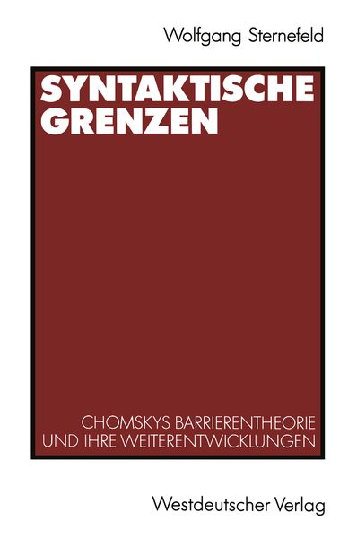 Produktbild: Syntaktische Grenzen