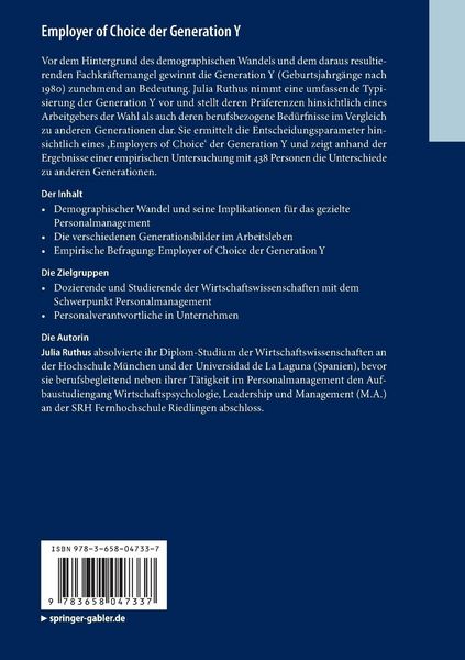 Produktbild: Employer of Choice der Generation Y