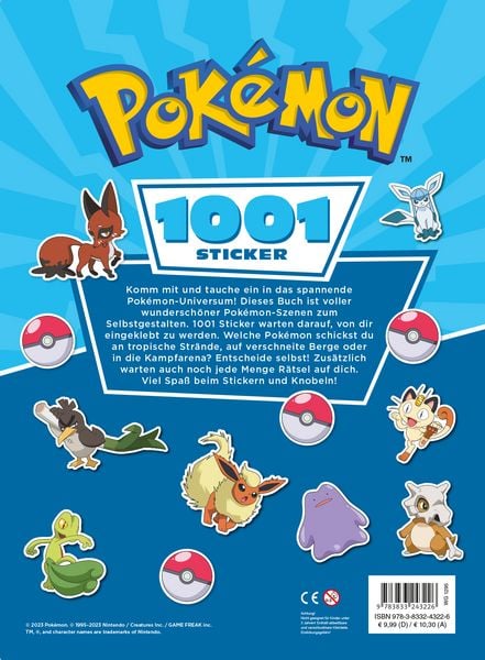Produktbild: Pok&eacute;mon: 1001 Sticker
