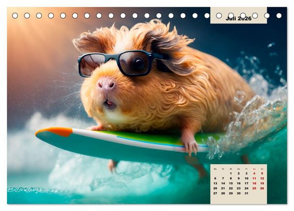Produktbild: M&auml;rchenhafte Merlis - Schweinegeile Illustrationen (Tischkalender 2026 DIN A5 quer), CALVENDO Monatskalender