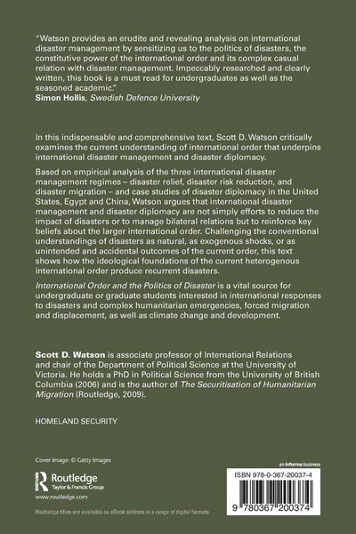 Produktbild: International Order and the Politics of Disaster