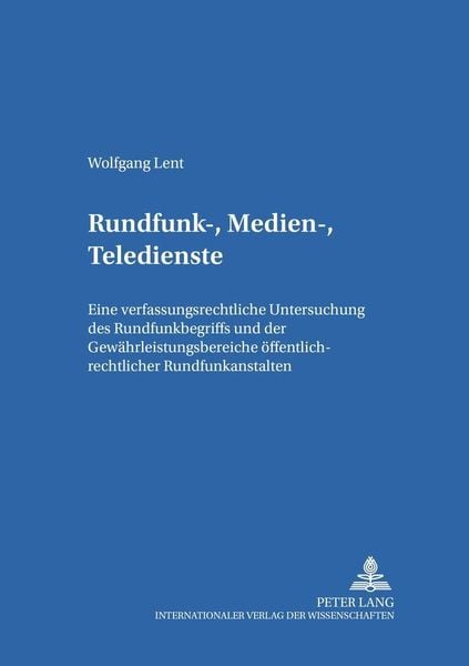 Produktbild: Rundfunk-, Medien-, Teledienste