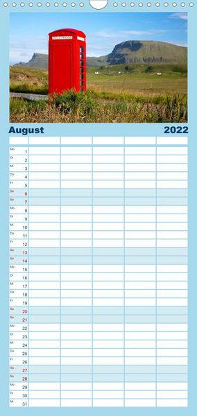 Produktbild: Familienplaner Schottland - Wildes Land im Norden (Wandkalender 2022 , 21 cm x 45 cm, hoch)