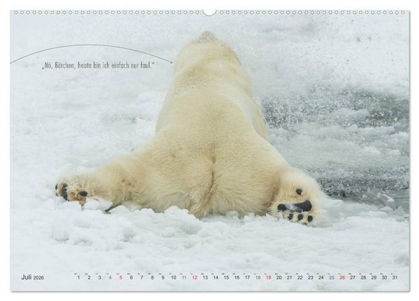 Produktbild: Emotionale Momente: Eisb&auml;ren - ganz menschlich gesehen. (Wandkalender 2026 DIN A2 quer), CALVENDO Monatskalender