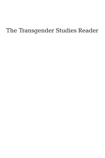 Produktbild: The Transgender Studies Reader