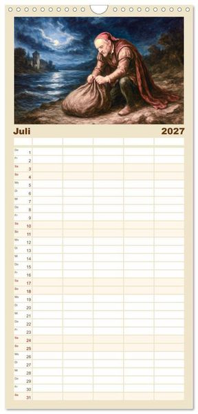 Produktbild: Familienplaner 2027 - Die ber&uuml;hmtesten Opern der Welt mit 5 Spalten (Wandkalender, 21 x 45 cm) CALVENDO