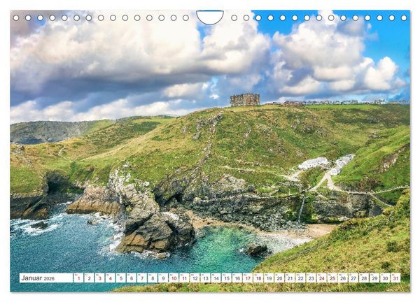 Produktbild: Cornwall - Malerische Landschaften mit grandiosen K&uuml;sten (Wandkalender 2026 DIN A4 quer), CALVENDO Monatskalender