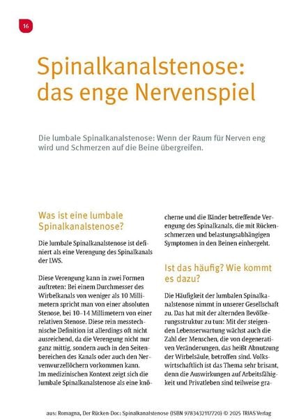Produktbild: Der R&uuml;cken-Doc: Spinalkanalstenose