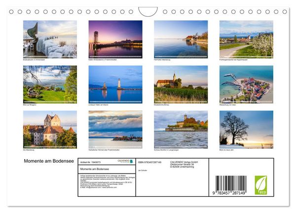 Produktbild: Momente am Bodensee (Wandkalender 2026 DIN A4 quer), CALVENDO Monatskalender