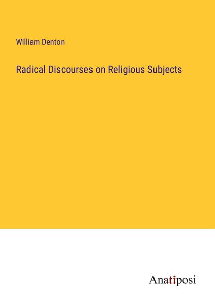 Produktbild: Radical Discourses on Religious Subjects