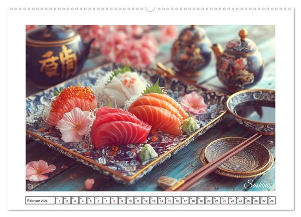 Produktbild: Genussmomente. Streifzug durch die japanische K&uuml;che (Wandkalender 2026 DIN A2 quer), CALVENDO Monatskalender