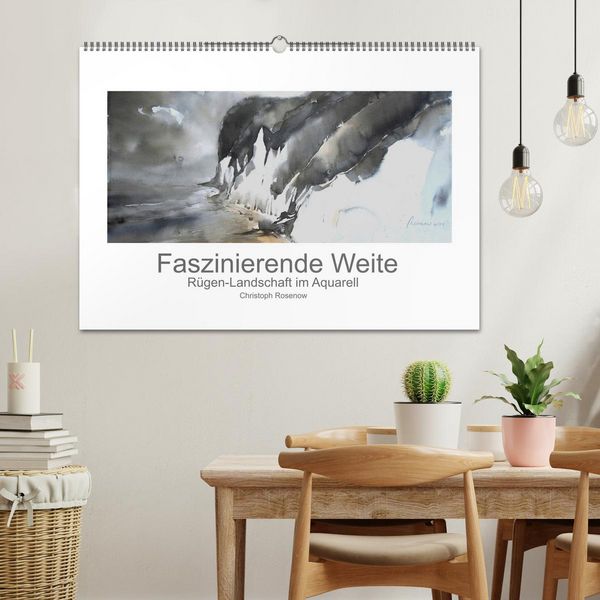 Produktbild: Faszinierende Weite. R&uuml;gen-Landschaft im Aquarell (Wandkalender 2026 DIN A2 quer), CALVENDO Monatskalender
