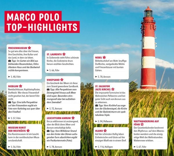 MARCO POLO Reiseführer Föhr, Amrum, Pellworm, Nordstrand, Halligen
