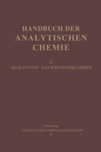 Produktbild: Elemente der Vierten Hauptgruppe II
