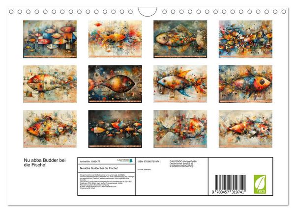 Produktbild: Nu abba Budder bei die Fische! (Wandkalender 2026 DIN A4 quer), CALVENDO Monatskalender
