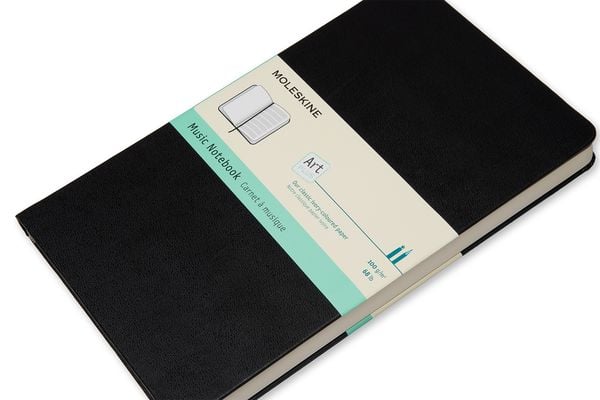 Produktbild: Moleskine Musiknotizbuch, L/A5, 70g-Papier, Hard Cover, Schwarz