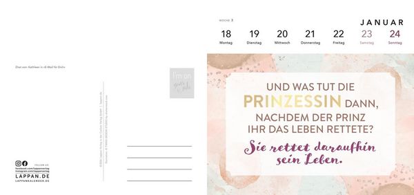 Produktbild: Romance-Postkartenkalender 2027 - I'm on your side