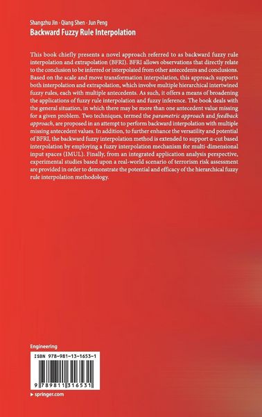 Produktbild: Backward Fuzzy Rule Interpolation