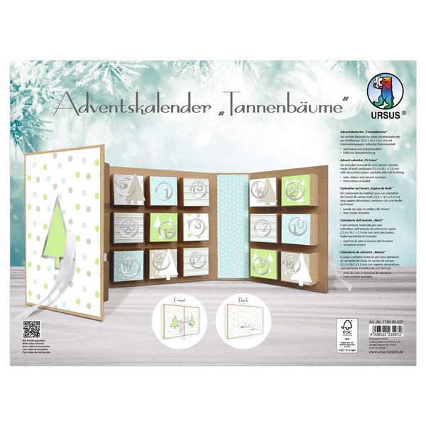 Produktbild: URSUS Adventskalender Buch "Tannenb&auml;ume"
