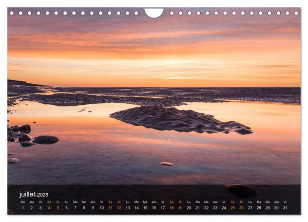 Produktbild: Baie de Somme Couchers de soleil (Calendrier mural 2026 DIN A4 vertical), CALVENDO calendrier mensuel