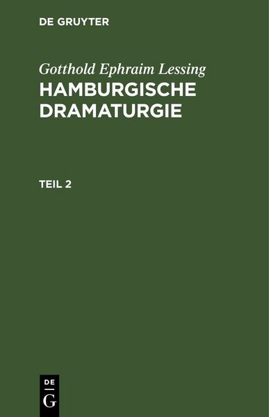 Produktbild: Hamburgische Dramaturgie. Teil 2