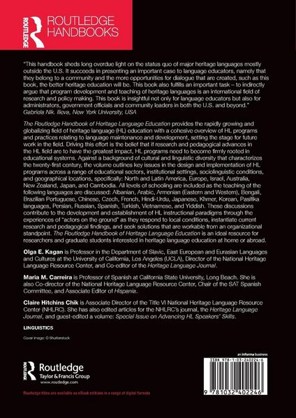 Produktbild: The Routledge Handbook of Heritage Language Education