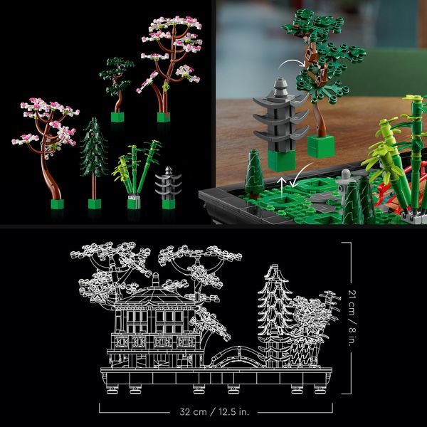 LEGO Icons 10315 Garten der Stille, Botanical-Garten-Set mit Lotusblumen
