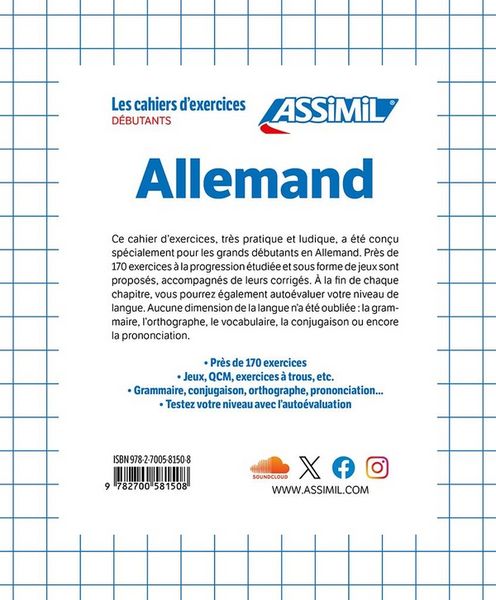 Produktbild: ASSiMiL Allemand - D&eacute;butants - DaF-&Uuml;bungsheft - Niveau A1/A2