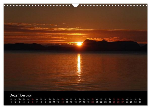 Produktbild: Impressionen von Norwegen entlang der Hurtigruten (Wandkalender 2026 DIN A3 quer), CALVENDO Monatskalender