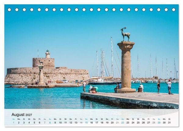 Produktbild: Rhodos - Die Highlights der Insel (Tischkalender 2027 DIN A5 quer), CALVENDO Monatskalender