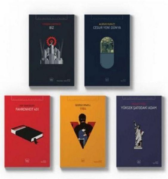 Distopya Seti Fahrenheit 451, Cesur Yeni Dünya, Yüksek Satodaki Adam, 1984, Biz, Taschenbuch von Ray Bradbury , Aldous Huxley , Philip K. Dick, Ithaki