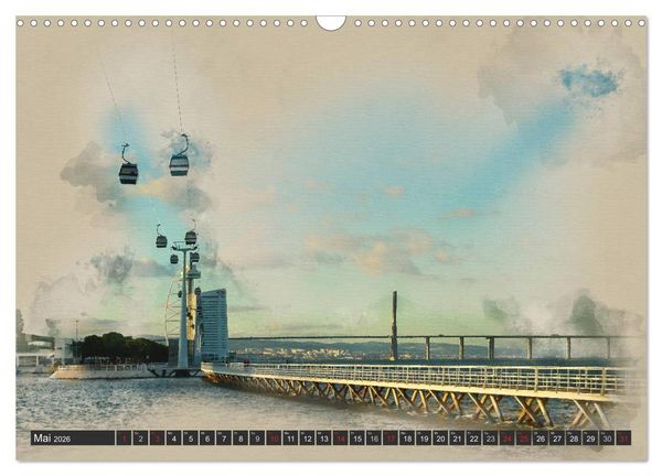 Produktbild: Traumhaftes Lissabon (Wandkalender 2026 DIN A3 quer), CALVENDO Monatskalender