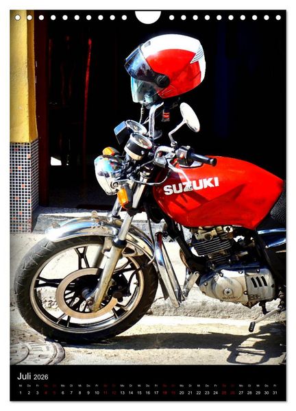 Produktbild: SUZUKI BIKER IN HAVANNA (Wandkalender 2026 DIN A4 hoch), CALVENDO Monatskalender