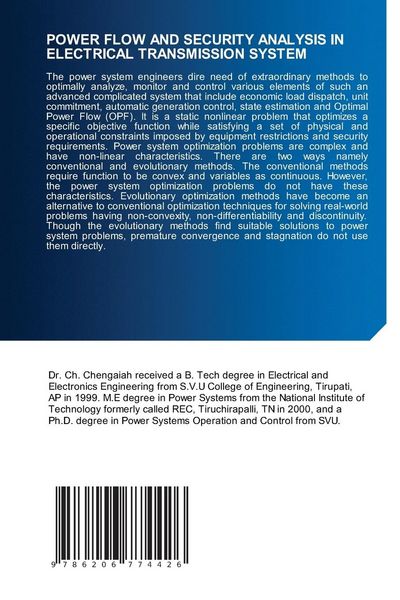 Produktbild: POWER FLOW AND SECURITY ANALYSIS IN ELECTRICAL TRANSMISSION SYSTEM