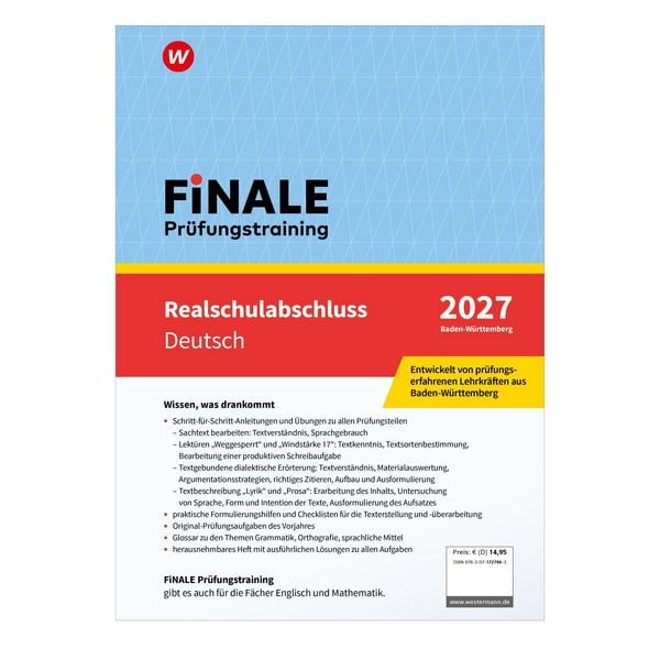 Produktbild: FiNALE - Pr&uuml;fungstraining Mittlerer Schulabschluss Nordrhein-Westfalen