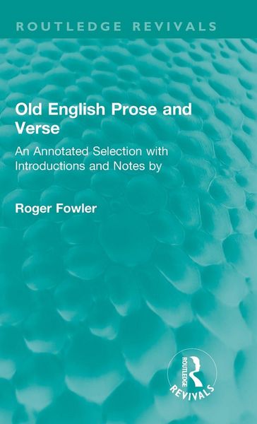 Produktbild: Old English Prose and Verse