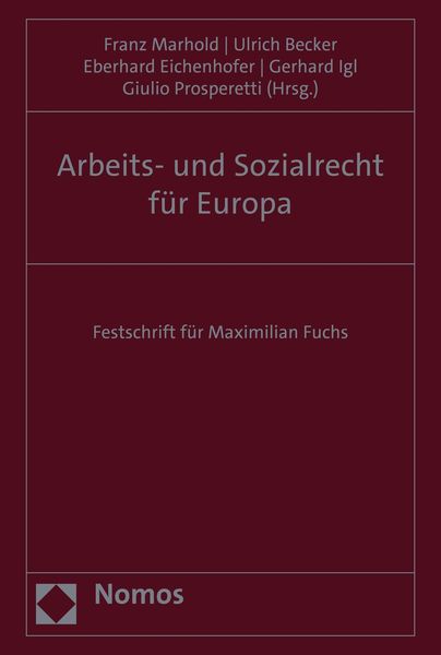 Produktbild: Arbeits- und Sozialrecht f&uuml;r Europa