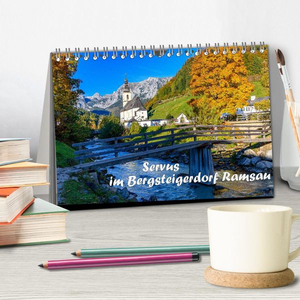 Produktbild: Servus im Bergsteigerdorf Ramsau (Tischkalender 2026 DIN A5 quer), CALVENDO Monatskalender