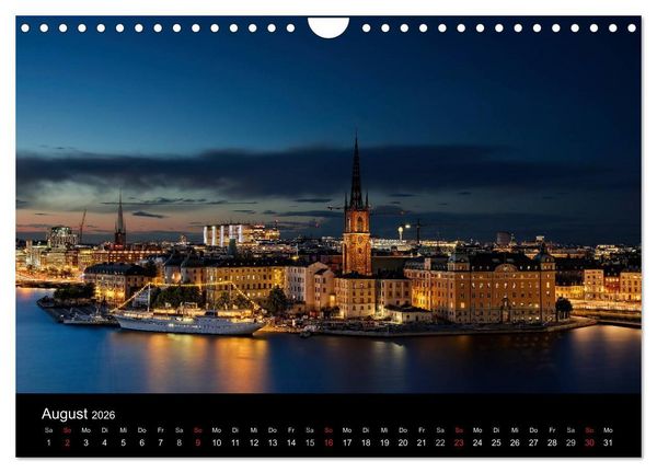 Produktbild: N&auml;chtliche St&auml;dte (Wandkalender 2026 DIN A4 quer), CALVENDO Monatskalender